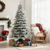 190CM Artificial Christmas Tree Hinged Holiday Tree with Lush Branch Tips