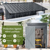 181 x 153 cm Outdoor Storage Shed with Sloped Roof 2 Vents and Lockable Door-Grey