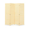 4-Panel Portable Room Divider Screen-Natural