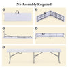 182 cm Portable Folding Plastic Bench Seat with Carry Handle-White