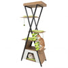 185CM Wooden Multi-level Cat Tower with Elevated Perch-Grey