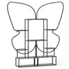 185 cm Tall Butterfly-Shaped 6-Tier Flowerpot Shelf-Black