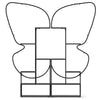 185 cm Tall Butterfly-Shaped 6-Tier Flowerpot Shelf-Black