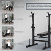 HOMCOM Adjustable Weight Bench, Foldable Bench, with Barbell Rack, Black