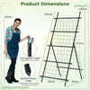 187cm Tall Garden Trellis Vertical Plant Support Stand with Netting-Black