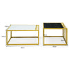 Modern Coffee Nesting Table Set Waterproof Faux Marble