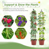 2-Pack 197 cm Garden Trellis for Climbing Plants-Black