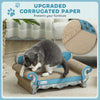 PawHut 2-in-1 Cat Scratcher with Catnip for Indoor Cats, Light Blue
