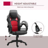 Vinsetto Office Chair Faux Leather Swivel Computer Desk Chair for Home Office with Wheels Armrests Black