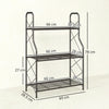 Outsunny 3-Tier Metal Plant Stand, Heavy Duty Ladder Shelf Potted Plants Display Rack, Indoor Outdoor Flower Pot Holder
