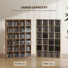 HOMCOM CD Storage Unit with Adjustable Shelves, 89 x 130.5 cm, Nature Wood Finish