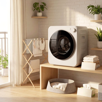 HOMCOM 4kg Front Load Laundry Dryer, Portable Clothes Dryer with 2 Power Modes, 400W/800W, White