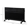 HOMCOM POWER Convector Radiator, Energy Saving Freestanding or Wall-mounted Heating with 2 Heat Settings Safety Cut-Off, Black
