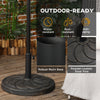Outsunny 18kg Resin Garden Parasol Base, Round Outdoor Market Umbrella Stand Weight for Poles of Î¦38mm to Î¦48mm, Bronze