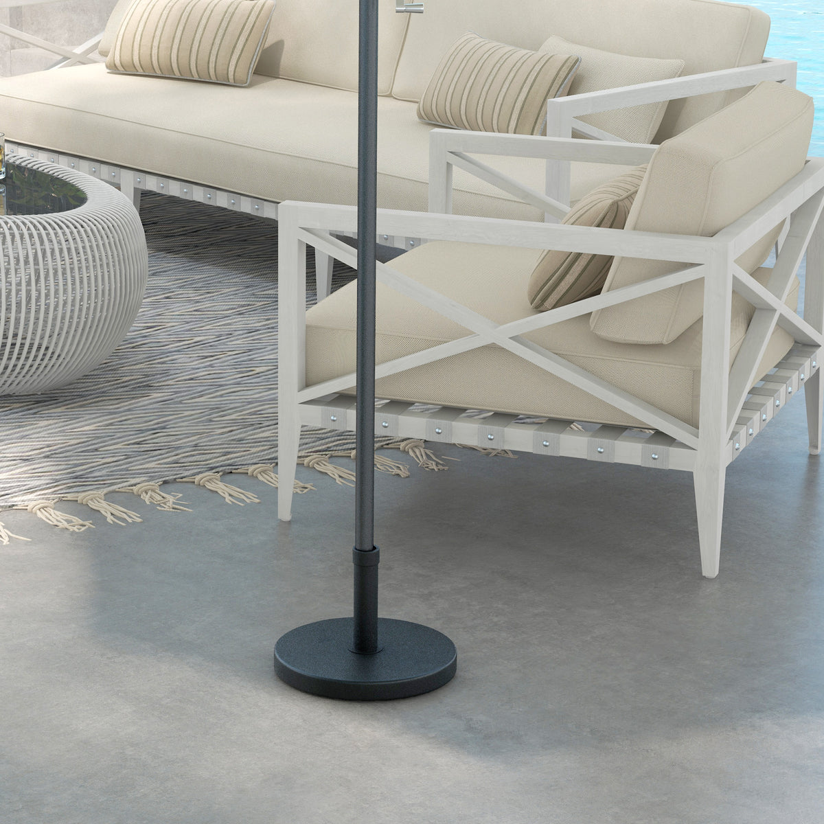 Outsunny 15kg Concrete Umbrella Parasol Base in Black