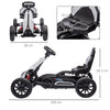 HOMCOM 12V Electric Go-Kart for Kids, Ride-On Racing Go-Kart, with Forward and Reversing Functions, for Ages 3-8 Years - White