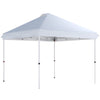 Outsunny 3 x 3 m Pop Up Gazebo with Wheels, UPF50+ One-Touch Outdoor Garden Party Tent Marquee Wedding Awning Canopy, White