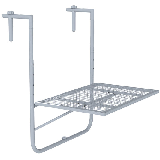 Outsunny Balcony Hanging Table in Grey