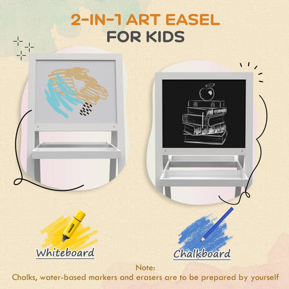 AIYAPLAY Kids Easel in White