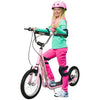 HOMCOM Kids Scooter, Teen Kick Scooter with Rubber Wheels, 16