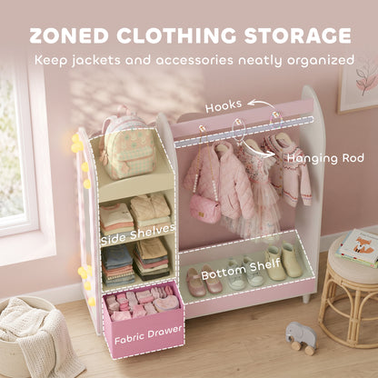 AIYAPLAY Kids Clothing Rack in Pink