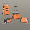 HOMCOM 3-in-1 Stackable Rolling Tool Box - Orange