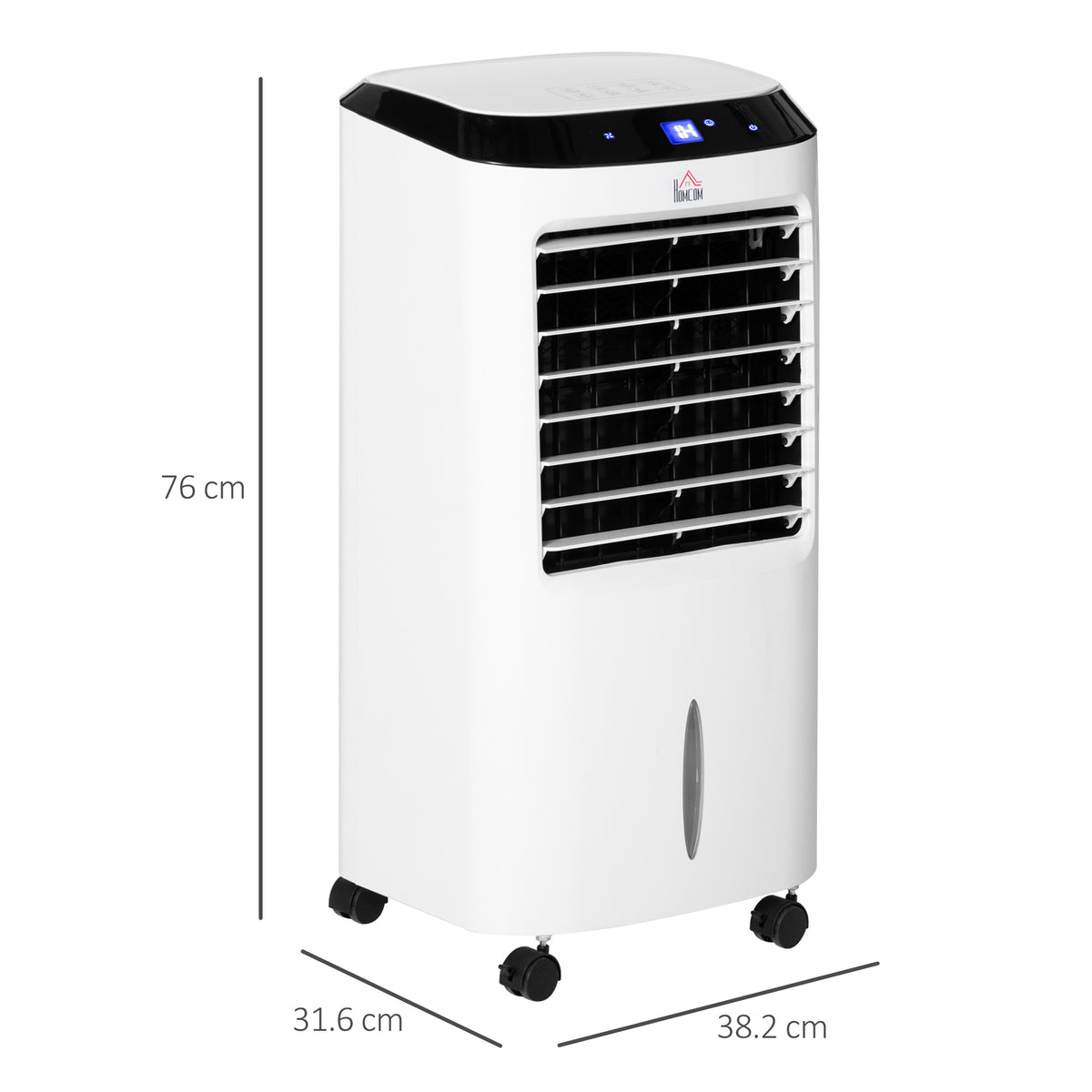 HOMCOM Portable Air Cooler in White