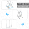 DURHAND Portable Sawhorse Heavy Duty Steel Adjustable Work Support, Foldable Sawhorse Stand 100 kg Weight Capacity, Silver Tone