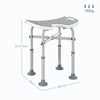 HOMCOM 39-51.5cm 'U' Seat Padded Shower Stool - Grey