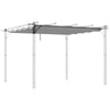 Outsunny Retractable Pergola Cover, 2.55 x 2.5 m Replacement Canopy Fabric for 3 x 3 m Frame, Roof Top Only, Light Grey