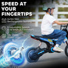 AIYAPLAY Kids Electric Motorbike, 24V Ride On Motorcycle with 3 Speeds and Rear Suspension, Dirt Bike for 8-12 Years Old, Blue