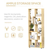 HOMCOM 8-Cube Bookcase, Tall Display Shelf, Standing Storage Rack for Study Room, Living Room, 70 x 24 x 178cm, Natural