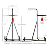 HOMCOM Adjustable Freestanding Speedbag, Punch Bag Hanger, Black