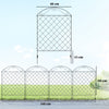 Outsunny Decorative Garden Fencing, 43in x 11.5ft Outdoor Picket Fence Panels, 4PCs Rustproof Metal Wire Landscape Flower Bed Border Edging, Black