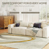 HOMCOM Modern Area Rug, Machine Washable Rug, Allergy-Friendly Floor Carpet for Living Room, Bedroom, Dining Room, Home Office, 230 x 160 cm, Cream White