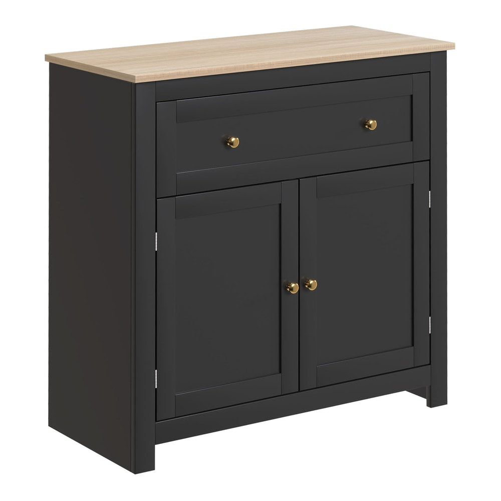 HOMCOM Sideboard Storage Cabinet in Black