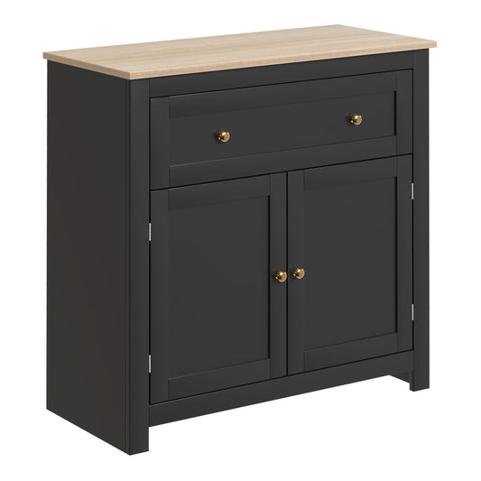 HOMCOM Sideboard Storage Cabinet in Black