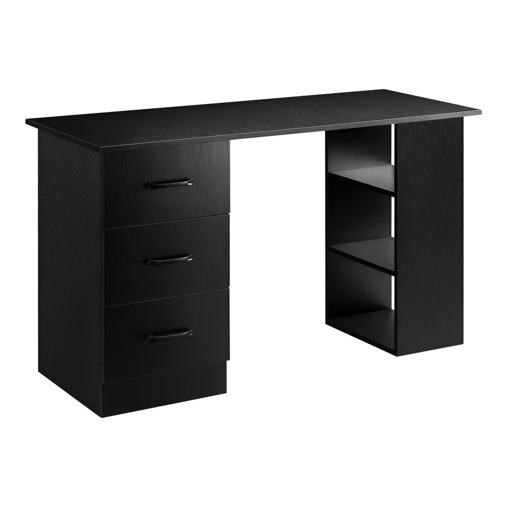 HOMCOM Computer Desk with Drawers in Black
