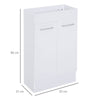 kleankin Under Sink Bathroom Vanity Unit Ceramic Basin Sink Cloakroom Storage Cabinet Home Furniture
