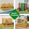 2/3-Panel Freestanding Air Conditioner Fence with Planter Box-Yellow-2-Panel