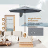 2.7m Garden Parasol with Tilt and Crank Handle-Grey