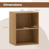 2-Cube Bookcase Floor Standing Open Bookshelf with 5-Position Adjustable Shelf-Natural