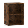 2-Cube Bookcase Floor Standing Open Bookshelf with 5-Position Adjustable Shelf-Rustic Brown