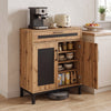 2-Door Sideboard Cabinet with Drawer and 3 Removable Shelves for Dining Room-Natural