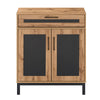 2-Door Sideboard Cabinet with Drawer and 3 Removable Shelves for Dining Room-Natural