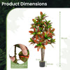 2 Pack 150cm Artificial Croton Plant with Multi-colored PEVA Leaves
