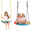 2 Pieces Strap Swing Seat and Saucer Tree Swing Set