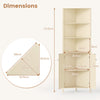 2-Piece Bathroom Cabinet Set with Fluted Doors, Corner & Wall Cabinet