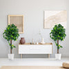 2 Pieces Artificial Hydrangea Tree Fake Potted Silk Tree with Realistic Hydrangea Leaves