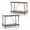 2-Tier Multipurpose Display Rack with Metal Frame 2 Pack